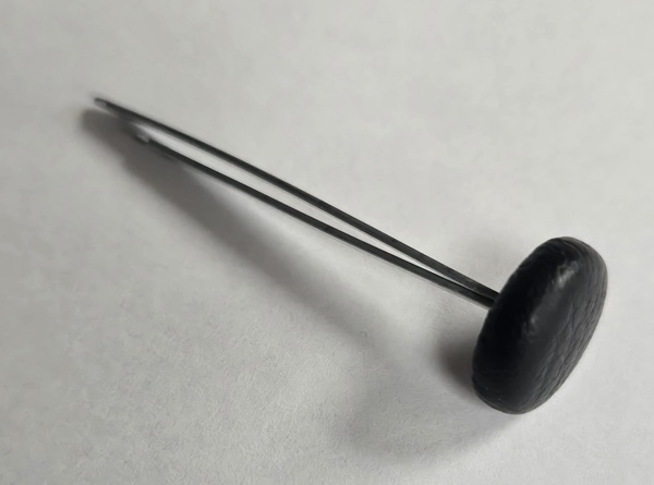 Classtique Upholstery Black Vinyl Prong Back Seat Button & Backer Plate