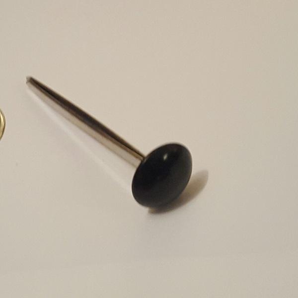Classtique Upholstery Black Prong Back Seat ButtonsBlack Finish Hardware
