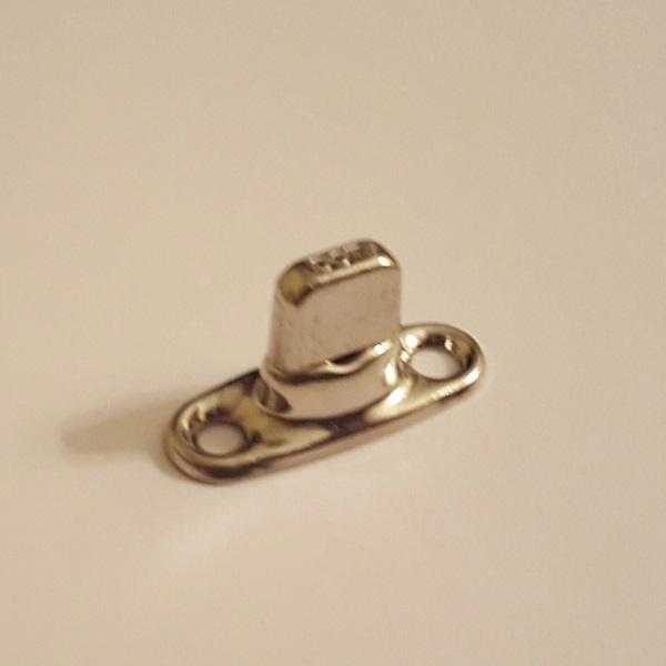 Classtique Upholstery Common Sense 2 Hole Single High Turn Button Stud Nickel Hardware