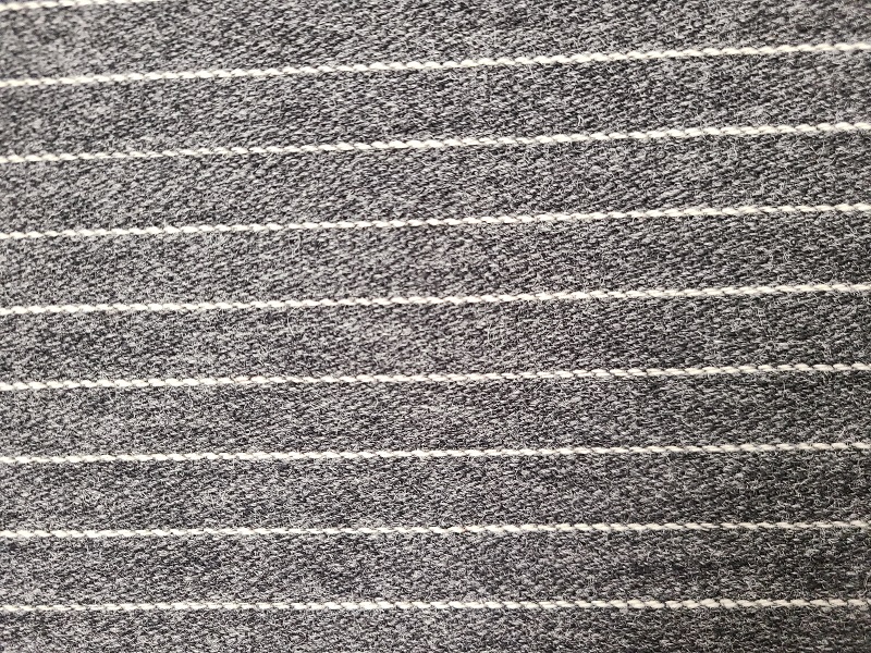 Grey with White Stripe Wool Classtique Upholstery
